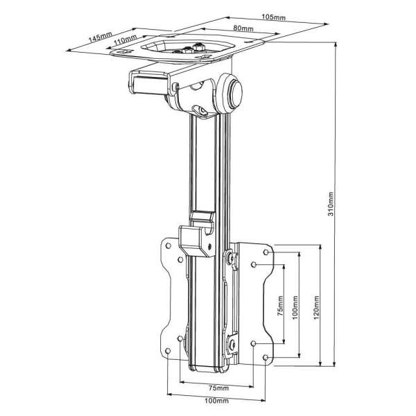 PureMounts® Premium TV Deckenhalterung 13-27''''