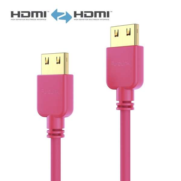 HDMI Kabel - PureInstall - Slim 1,00m - Rot