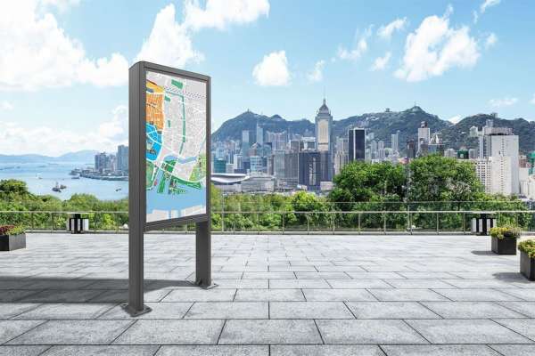 Hochformat-Kiosk für den Außenbereich 55" LG 55XE4F