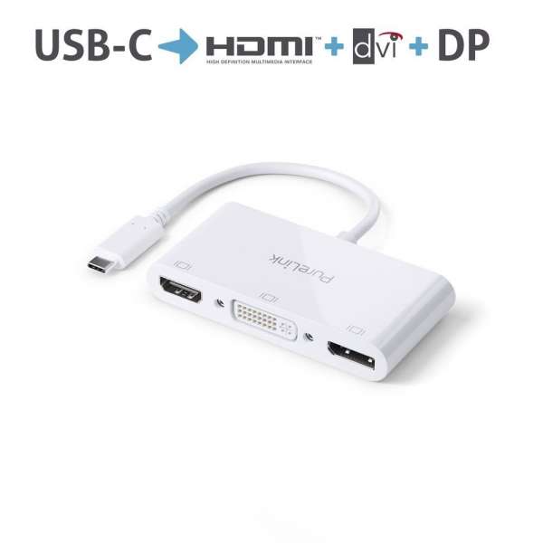 USB-C auf Multiport Adapter - iSerie - weiß - 0,10m