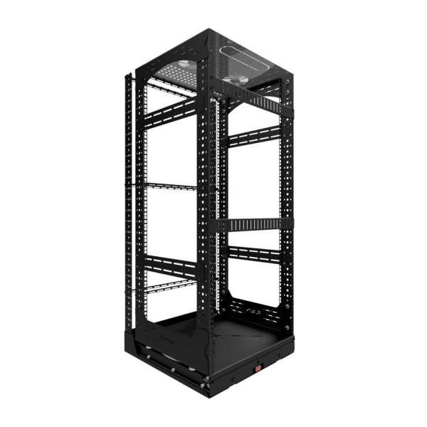 19" Auszieh- und drehbares Rack 24RU, 160kg Traglast, 490B x 510T x 1141H