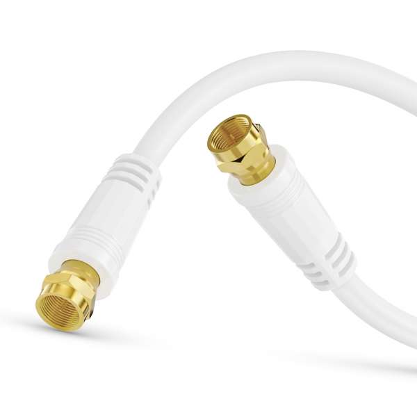 Sonero SAT Kabel, Class A, F Stecker / F Stecker, 10,0m , weiß