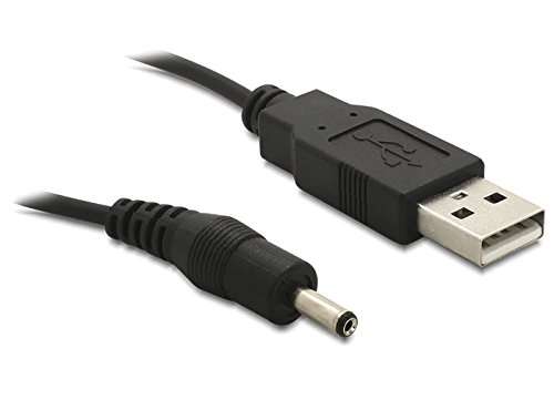 USB A auf DC Stecker Kabel 1,5m - 5V - schwarz