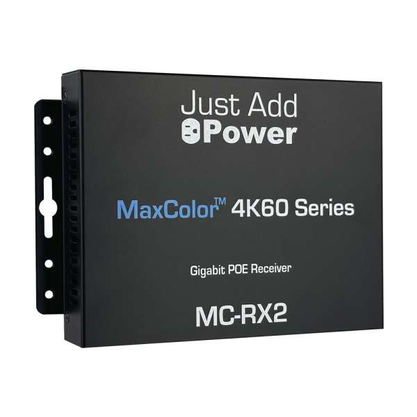 JustAddPower - MaxColor™ 4K60 4:4:4 Decoder (Receiver), 36-Bit, mit SFP, USB-C & ARC