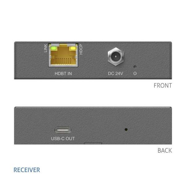 PureTools - HDBaseT USB-C Receiver - HDBaseT 3.0 - 4K (60Hz 4:4:4) USB-C Video und Daten
