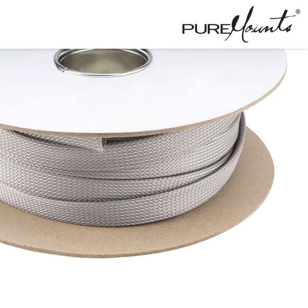 Kabelschlauch Polyester 50m Grau