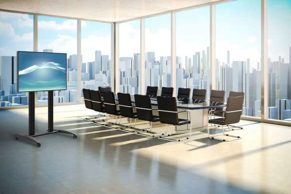 Flachbildschirm-Videokonferenz-Trolley für 75-86" Bildschirme