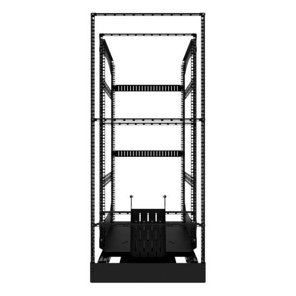 19" Auszieh- und drehbares Rack 24RU, 200kg Traglast, 490B x 608T x 1141H