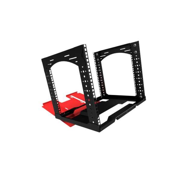 19"-Rack, abnehmbarer Sockel mit 9 HE, Tragfähigkeit 35 kg, 490 B x 422 T x 406 H