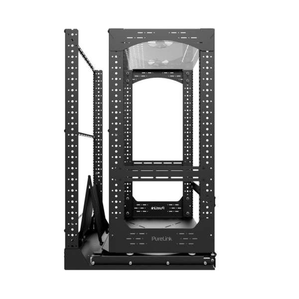 19" Auszieh- und drehbares Rack 20RU, 200kg Traglast, 490B x 608T x 963H