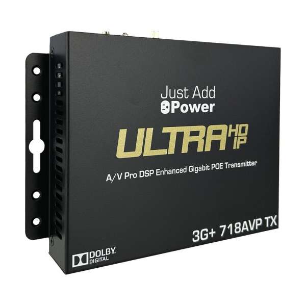 JustAddPower - Ultra Series 4K Encoder ( Transmitter ) mit Dolby DSP, USB & Stereoausgang, Mic-in & Line-in
