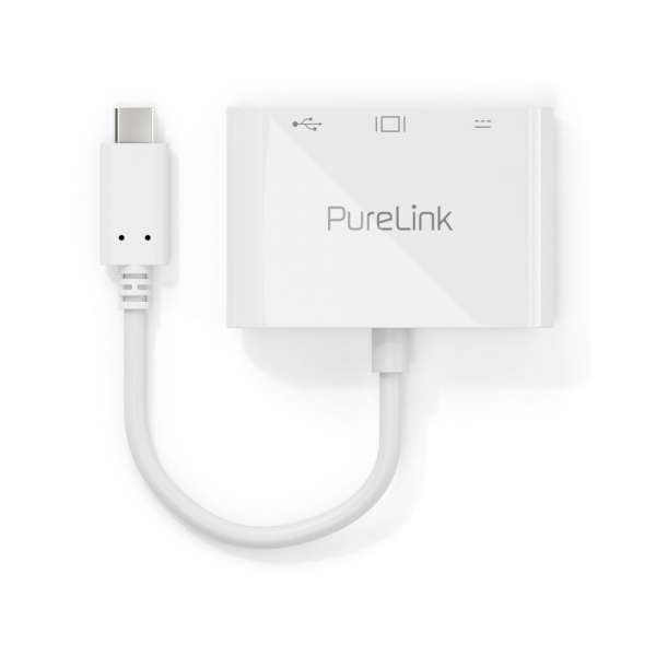USB-C auf Multiport Adapter - iSerie - weiß - 0,10m
