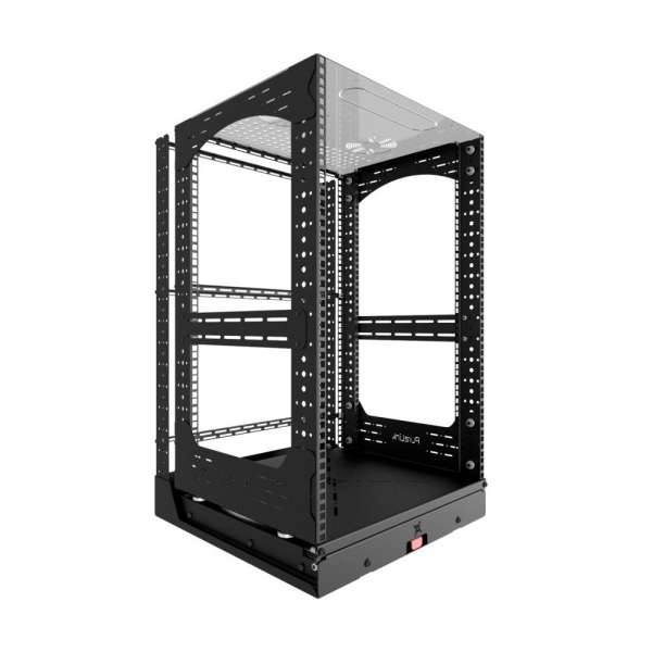 19" Auszieh- und drehbares Rack 16RU, 130kg Traglast, 490B x 498T x 792H 19" Auszieh- und drehbares Rack 16RU, 130kg Traglast, 490B x 498T x 792H