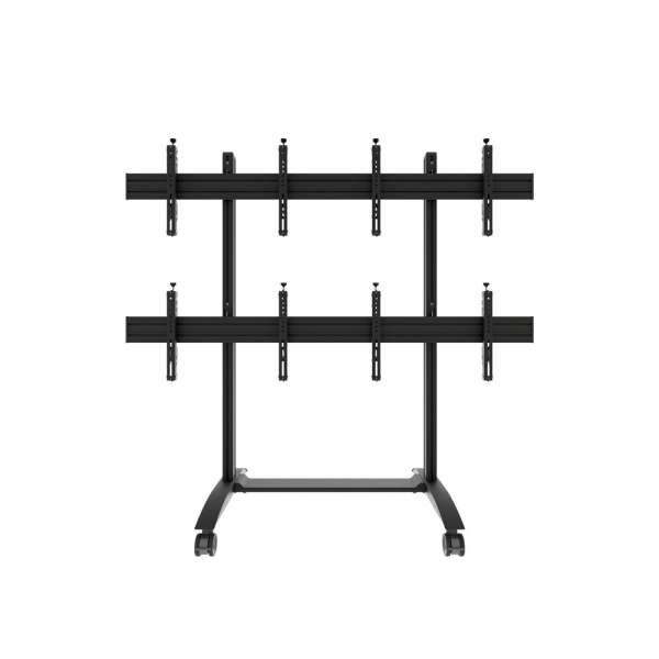 Mobiler Video-Wall Trolley, Modular 2x2, für 49-57" Bildschirme, Querformat