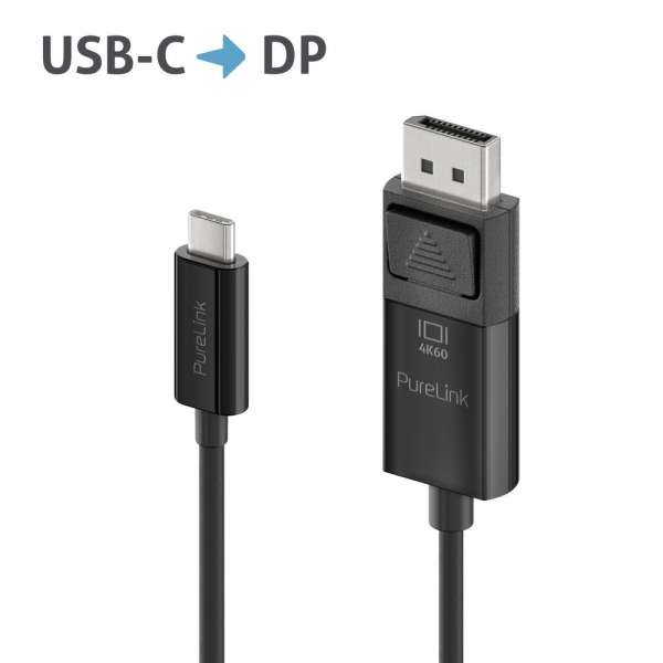 USB-C auf DisplayPort Kabel - 4K60 - iSerie - schwarz - 1,00m USB-C auf DisplayPort Kabel - 4K60 - iSerie - schwarz - 1,00m
