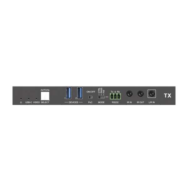 PureTools - 2x1 4K HDBT Extender Switch - 4K HDBaseT 3.0 Video- und Datenverlängerung mit HDMI/USB-B & USB-C Eingängen