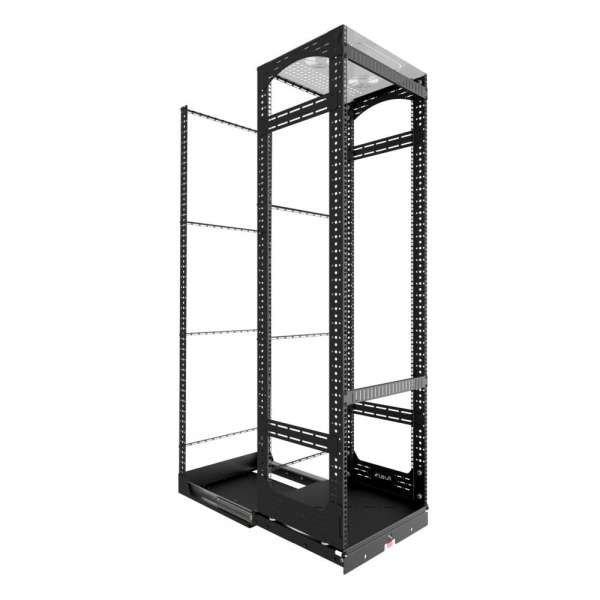 19" Ausziehbares und drehbares Rack 36RU, 125 kg Last, 490B X 498T X 1684H