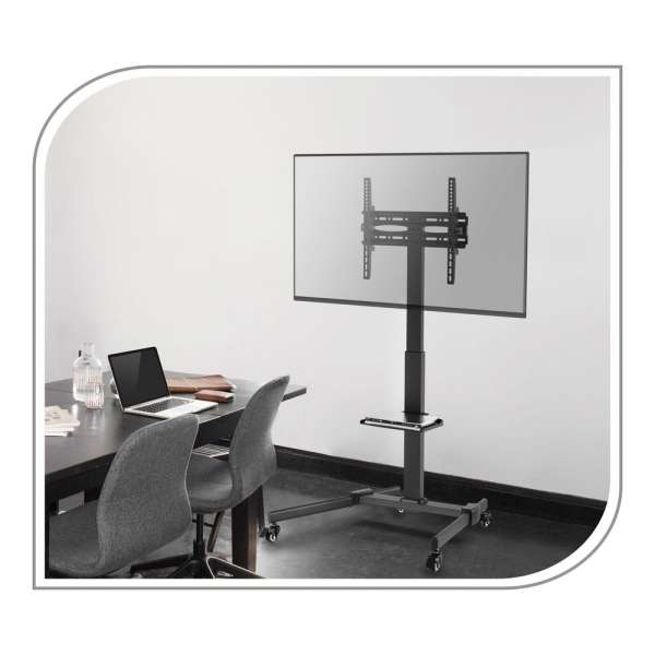 PureMounts® TV Standfuß mobil und höhenverstellbar, schwarz