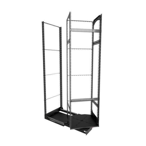 19" Ausziehbares und drehbares Rack 40RU, 125 kg Last, 490B X 515T X 1862H