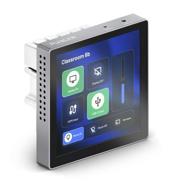 PureTools - Programmierbares 4" In-Wall Touchpanel mit integrierter Steuerung / GUI-Designsoftware, grau