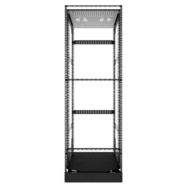 19" Auszieh- und drehbares Rack 32RU, 130kg Traglast, 490B x 498T x 1505H