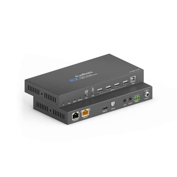 PureTools - HDBaseT Extender Set mit USB 2.0 und Audio-Breakout, 4K (60Hz 4:4:4)
