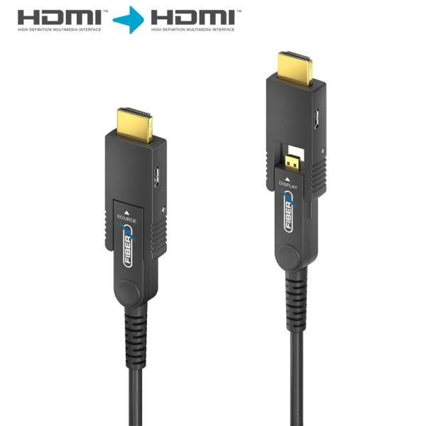 FiberX Serie - Micro HDMI/HDMI 4K Glasfaser Verlängerung - 25m