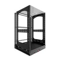 19" Auszieh- und drehbares Rack 16RU, 130kg Traglast, 490B x 498T x 792H 19" Auszieh- und drehbares Rack 16RU, 130kg Traglast, 490B x 498T x 792H