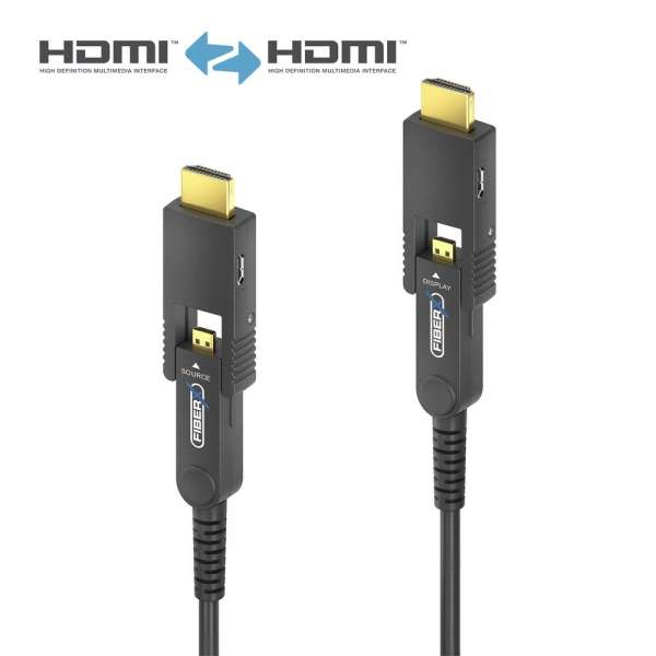 FiberX Serie - Micro HDMI/HDMI 4K Glasfaser Verlängerung - 50m
