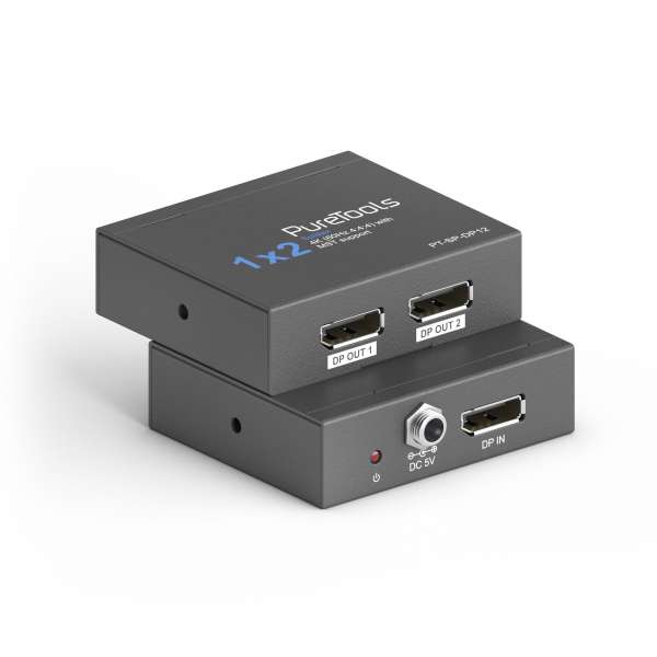 PureTools - DP Splitter 1x2, 4K (60Hz 4:4:4) mit MST