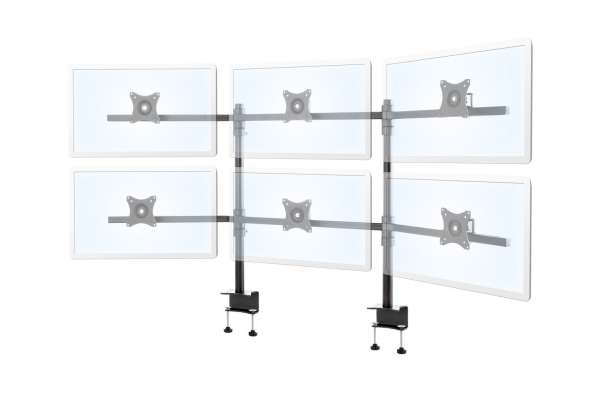 Tischhalterung für sechs 19-27"-Bildschirme