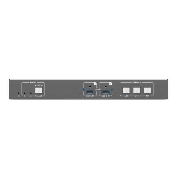 PureTools - 2x1 USB-C KVM Switcher - 4K (60Hz 4:4:4) Dual USB-C mit 100W PD