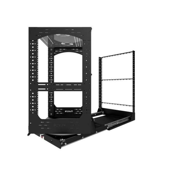 19" Auszieh- und drehbares Rack 16RU, 200kg Traglast, 490B x 510T x 785H