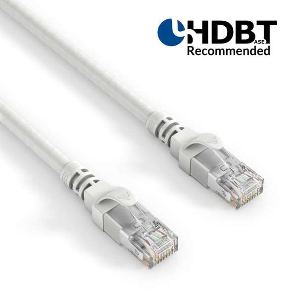 HDBaseT-zertifiziertes CAT 6A Patchkabel. S/FTP - LSOH - AWG 26 - grau - 1,00m