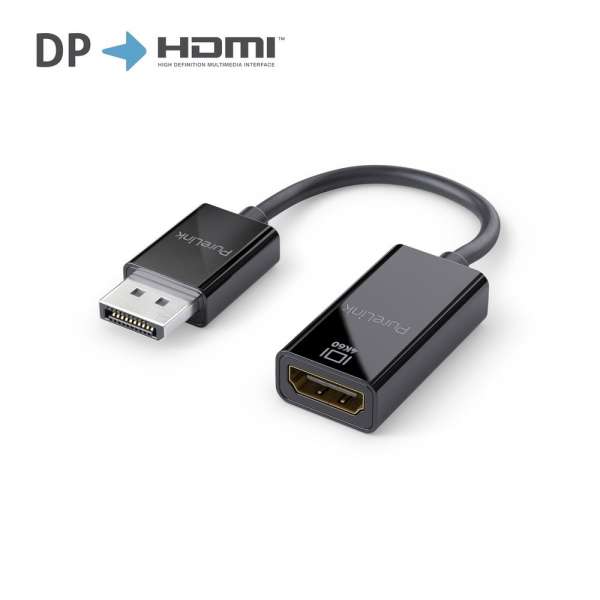 DisplayPort auf HDMI Adapter - 4K60 - iSerie - schwarz - 0,10m DisplayPort auf HDMI Adapter - 4K60 - iSerie - schwarz - 0,10m
