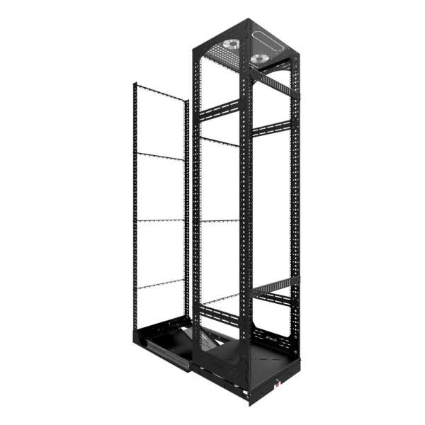19" Ausziehbares und drehbares Rack 40RU, 125 kg Belastung, 490B X 615T X 1862H