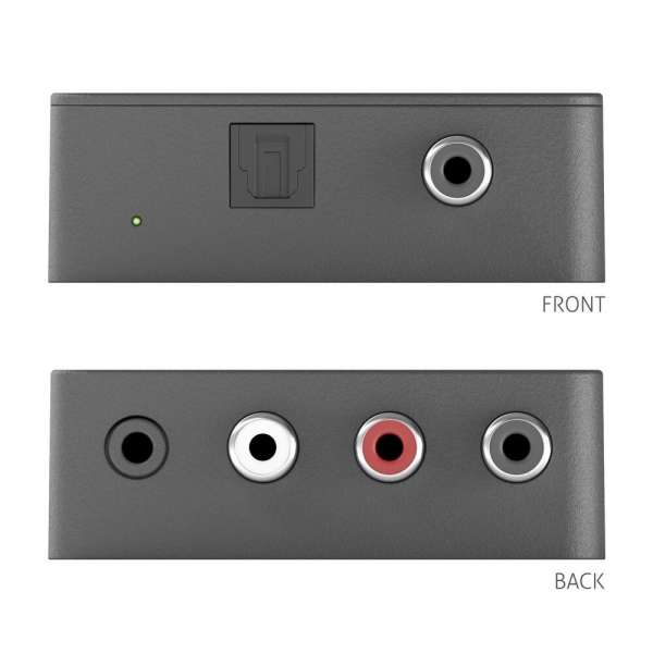 PureTools - D zu A Audio Konverter. Koaxial oder Toslink zu Analog L/R und 3,5 mm Audio.