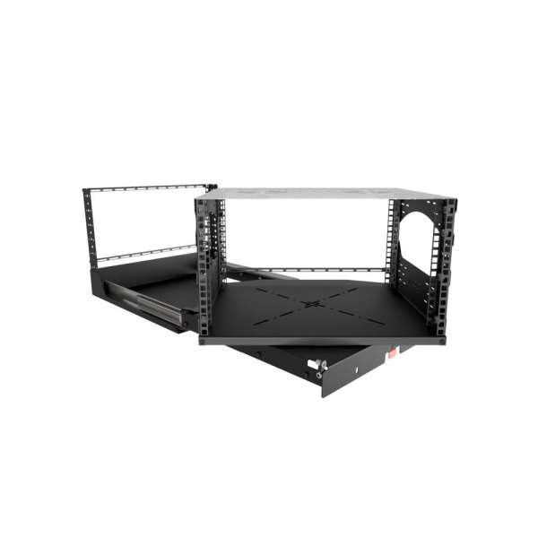 19" Auszieh- und drehbares Rack 6RU, 130kg Traglast, 490B x 498T x 348H