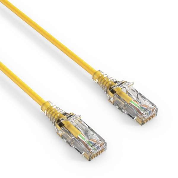 CAT 6 Patchkabel. SLIM - UTP - LSOH - gelb - 0,25m