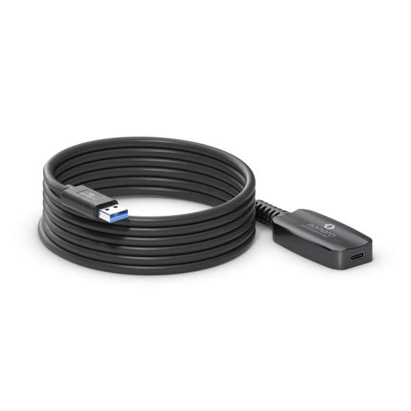 sonero USB 3.2 Gen1x1 Aktive Verlängerung - A/C - schwarz - 10,00m