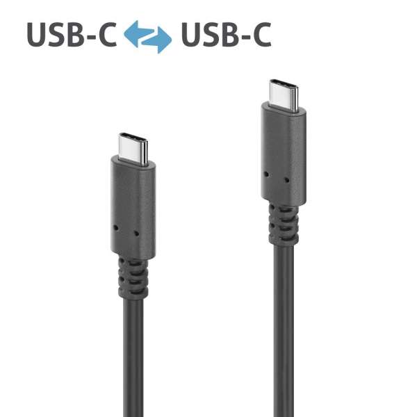 USB-C auf USB-C Kabel mit E-Marker - USB4 Gen2x2, 5A, 20Gbps - PureInstall 1,50m USB-C auf USB-C Kabel mit E-Marker - USB4 Gen2x2, 5A, 20Gbps - PureInstall 1,50m