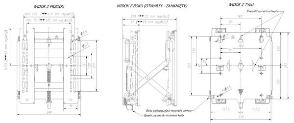 Video Wall Pop-Out Halterung mit Schnellverschluss für 22-43" Bildschirme