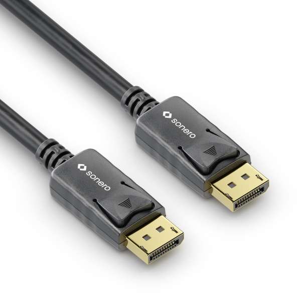 Sonero DisplayPort 1.4v Kabel, 8K60, 28AWG, schwarz, 5,00m