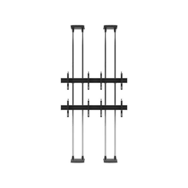Video Wall Bolt Down Floor-to-Ceiling Mount, modular 2x2, für 49-57" Bildschirme, Querformat