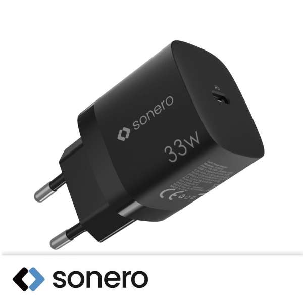 sonero USB-C GaN Ladegerät - 1 Port - 33W PD - schwarz