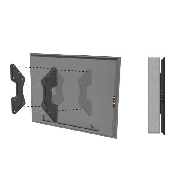 PureMounts® Universeller VESA Vergrößerer 200x200 bis 400x400 2tlg. schwarz