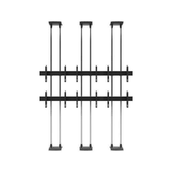 Video Wall Bolt Down Floor-to-Ceiling Mount, modular 3x2, für 42-47" Bildschirme, Querformat