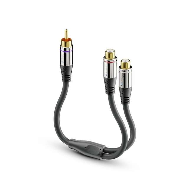 sonero Cinch auf 2x Cinch Subwoofer Adapter Kabel 0,25m