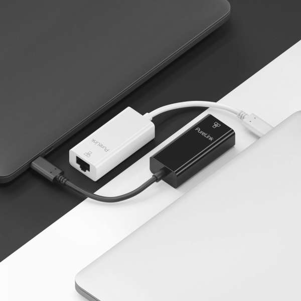 USB-C auf Ethernet Adapter - Gigabit 1000Mbps - iSerie - weiß - 0,10m