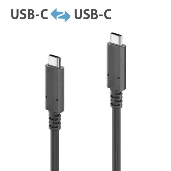 Aktives USB-C auf USB-C Kabel mit E-Marker - USB 3.2 Gen2x1, 3A, 10Gbps - PureInstall 3,00m